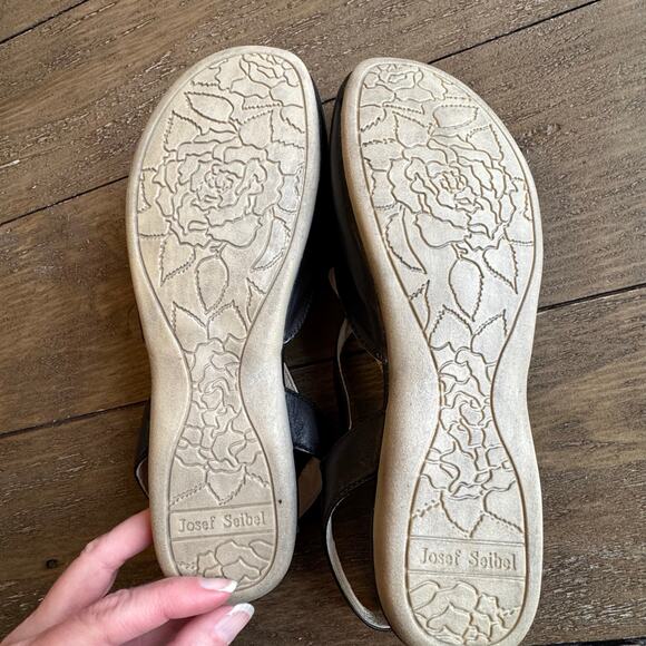 Josef Seibel Women's Sz US 6-6.5 EU 37 Black Fiona Ballet Flat Comfort NEW - Picture 7 of 11